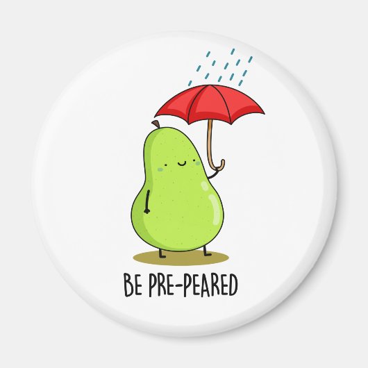 Aimant Soyez Pré-Pear Funny Pear En Pluie Pun (Devant)