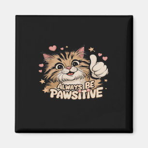 Aimant Soyez Toujours Pawsitif - Mignons pouces vers le h