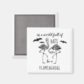 Aimant Soyez un Flaminghoul Skeleton Flamant rose Hallowe (Recto/Verso)