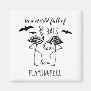 Aimant Soyez un Flaminghoul Skeleton Flamant rose Hallowe