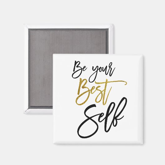 Aimant Soyez votre meilleur script de soumission auto-pos (Recto/Verso)