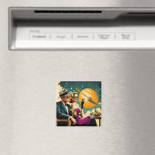 Aimant Space Age Las Vegas Martini Gangster Party (In Situ (Lave-vaisselle))