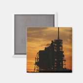 Aimant Space Shuttle Atlantis sur le pad de lancement (Recto/Verso)