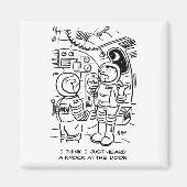 Aimant Spacemen on Spaceship Hear Knock at Door (Devant)