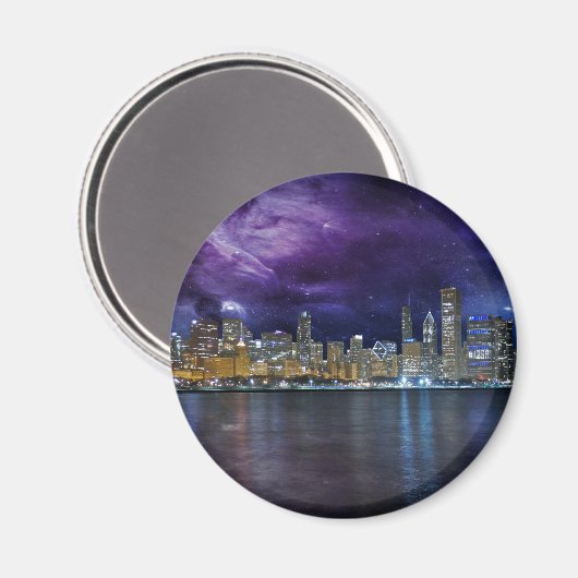 Aimant Spacey Chicago Skyline (Recto/Verso)