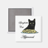 Aimant Spaghetti - Chat Approuvé (Recto/Verso)