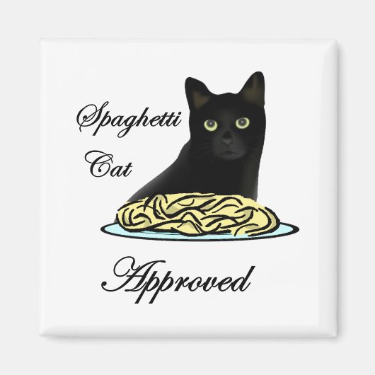 Aimant Spaghetti - Chat Approuvé (Devant)