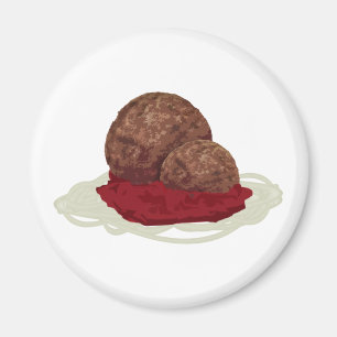 Aimant Spaghetti Et Boulettes De Viande Avec Sauce