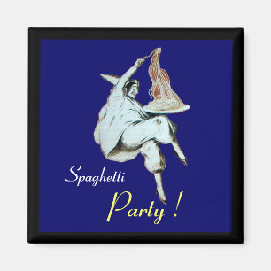 Aimant SPAGHETTI PARTY CUISINE ITALIENNE, RESTAURANT Bleu