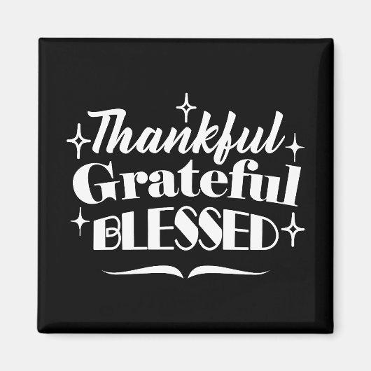 Aimant Sparkling Thanksgiving Devis Holiday Design (Devant)