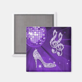 Aimant Sparkly Purple/ Lilac Music Note & Stiletto Heel (Recto/Verso)