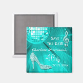 Aimant Sparkly Stiletto Heel 40e anniversaire Enregistrer (Recto/Verso)
