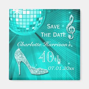 Aimant Sparkly Stiletto Heel 40e anniversaire Enregistrer