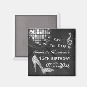 Aimant Sparkly Stiletto Heel 45e anniversaire Enregistrer (Recto/Verso)