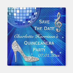 Aimant Sparkly Stiletto Heel Quinceañera Enregistrer La D