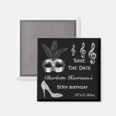 Aimant Sparkly Stiletto, Masquerade & Musique Enregistrer (Recto/Verso)