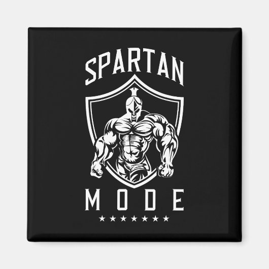 Aimant Spartan Workout Mode Fitness Gym Sparta Bodybuildi (Devant)