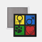 Aimant Spay-Neuter-Adopt-Love (Recto/Verso)