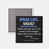 Aimant Speak Life. gotGod316.com Écriture (Recto/Verso)