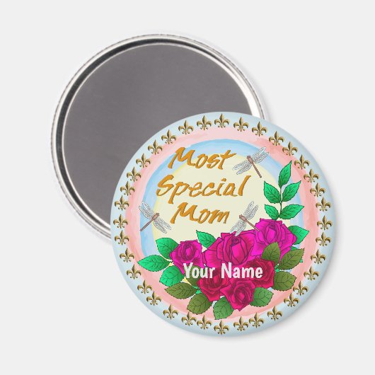 Aimant spécial maman Rose (Recto/Verso)