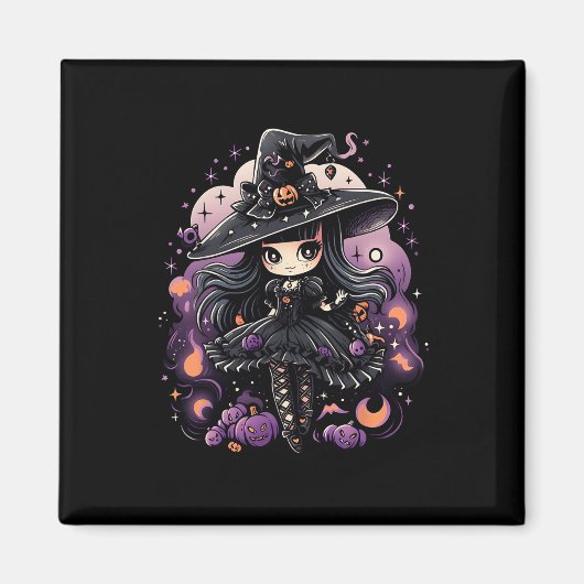 Aimant Spellbound Spirits Halloween Witch Art (Devant)