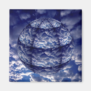 Aimant Sphère 3D de nuage abstrait