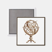 Aimant Sphère céleste de l'Armier Sepia Vintage (Recto/Verso)