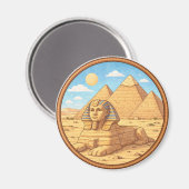 Aimant Sphinx d'Égypte (Recto/Verso)