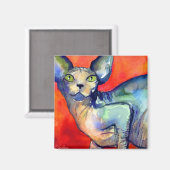 Aimant Sphinx sphynx cat #6 peinture (Recto/Verso)