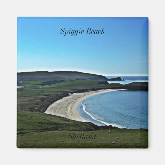 Aimant Spiggie Beach, Shetland (Devant)