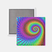 Aimant Spiral abstrait Fractal (Recto/Verso)