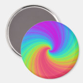 Aimant Spiral Whirl Swirl art de Prismatic Trippy (Recto/Verso)