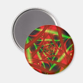Aimant Spirale du réseau neuronal rouge et vert (Recto/Verso)