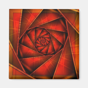 Aimant Spirale d'un rouge ardent