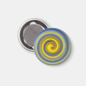 Aimant spirale jaune et bleue (Recto/Verso)