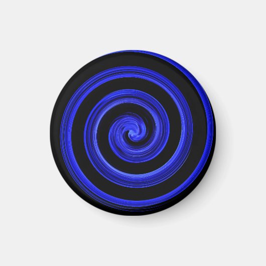 Aimant Spirale noir et bleu (Devant)