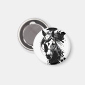 Aimant Spirit Pony 3 Noir & Blanc (Recto/Verso)