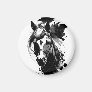 Aimant Spirit Pony 3 Noir & Blanc