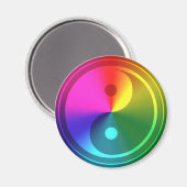 Aimant Spirituel Yin Yang - Rainbow Design (Recto/Verso)