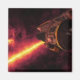 Aimant Spitzer vu contre le ciel infrarouge