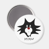 Aimant Splat de chat noir (Recto/Verso)