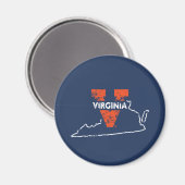 Aimant Split V Virginia State Love (Recto/Verso)