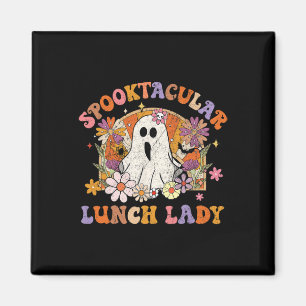 Aimant Spooktacular Lunch Lady Happy Halloween Éffrayant 