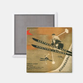 Aimant Sports d'hiver vintages, affiche russe (Recto/Verso)
