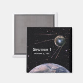 Aimant Spoutnik 1 Satellite terrestre (Recto/Verso)
