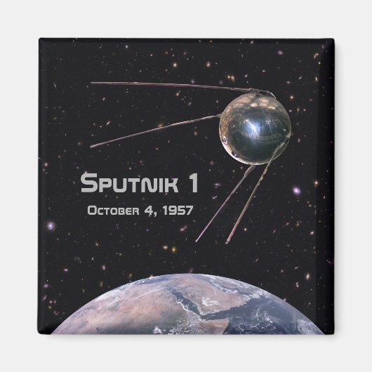 Aimant Spoutnik 1 Satellite terrestre (Devant)