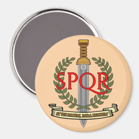 Aimant  SPQR Gladius - Senatus Populusque Romanus  (Recto/Verso)