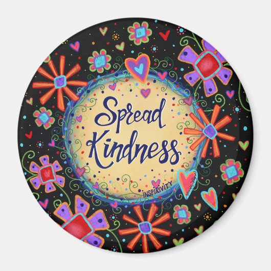 Aimant Spread Kindness tendance Fun Floral Moderne Plutôt (Devant)