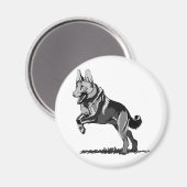 Aimant Spring Schäferhund (Recto/Verso)