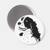 Aimant Springer Spaniel riant (Recto/Verso)